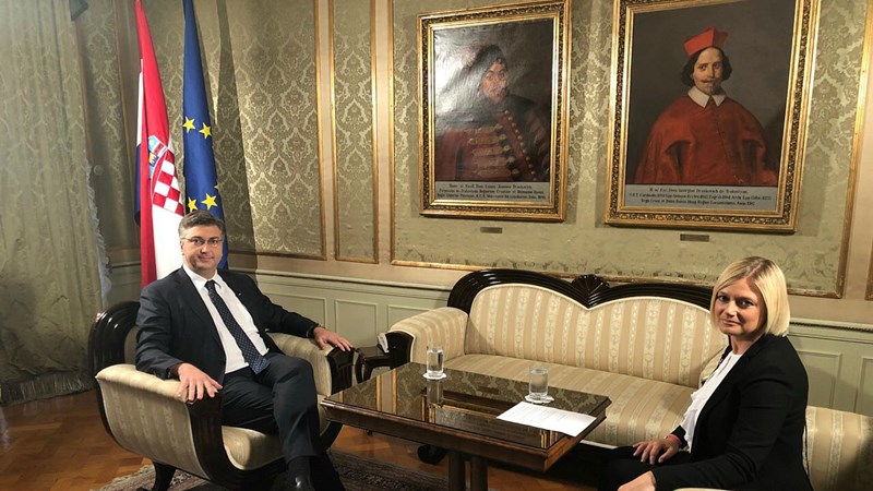 Gostovanje predsjednika Vlade Andreja Plenkovića u Dnevniku HTV-a